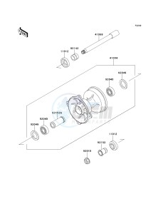 KX 250 L [KX250] (L3) [KX250] drawing FRONT HUB