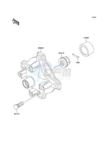 KVF360 4x4 KVF360A8F EU GB drawing Front Hub