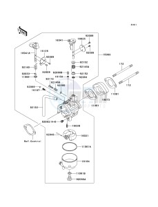 KAF400 C [MULE 610 4X4 HARDWOODS GREEN HD] (C1) C1 drawing CARBURETOR