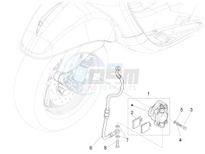 LX 125 4T 3V IE NOABS E3 (APAC) drawing Brakes pipes - Calipers