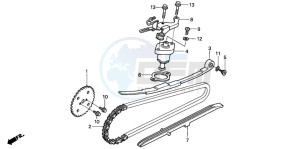 NES125 drawing CAM CHAIN/TENSIONER