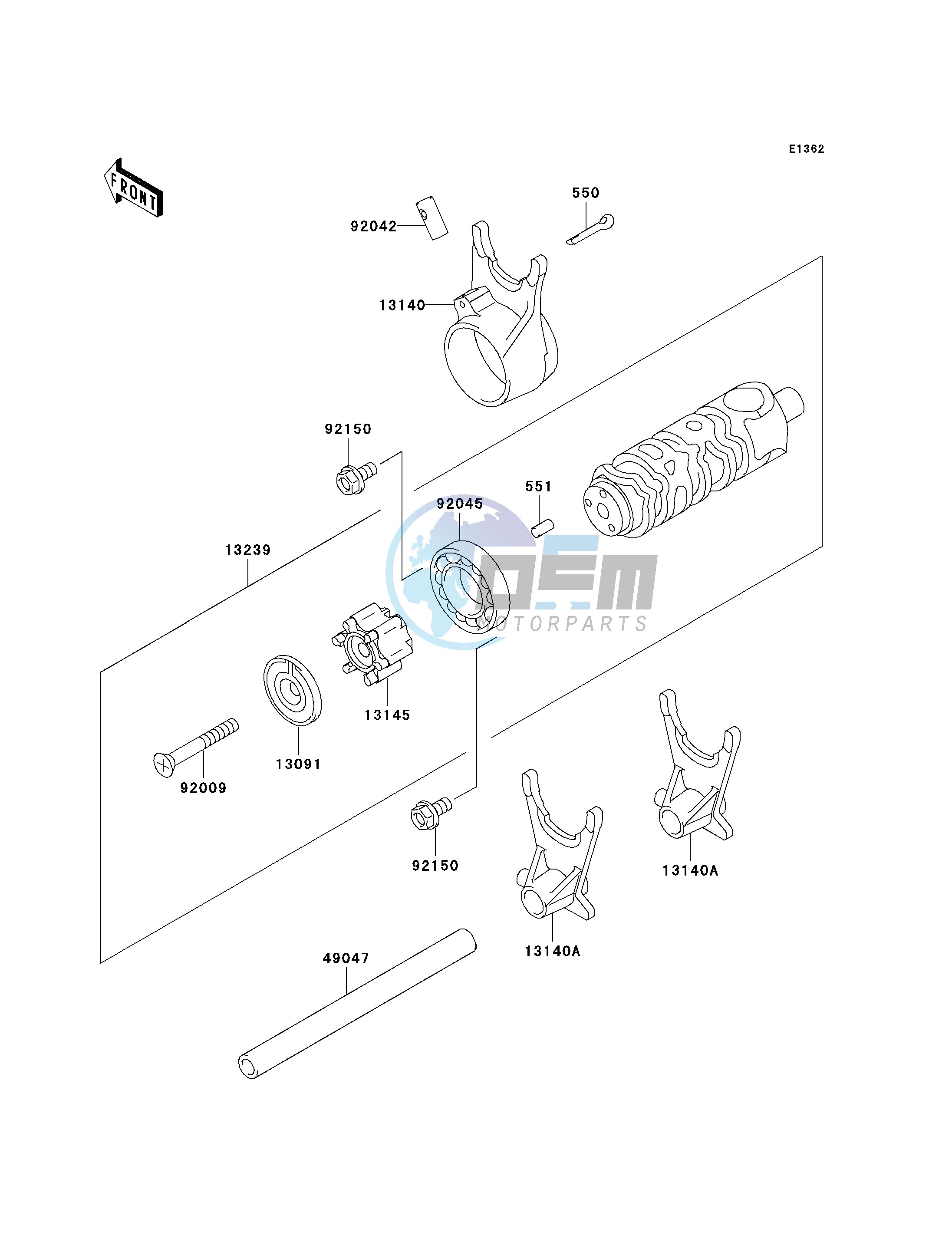 GEAR CHANGE DRUM_SHIFT FORK-- S- -