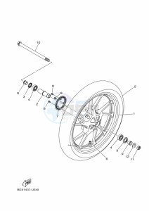 FZN250-A (B8H6) drawing FRONT WHEEL