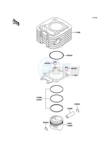 KLF250 KLF250A9F EU GB drawing Cylinder/Piston(s)