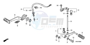 CB600FA3A Australia - (U / ABS ST) drawing PEDAL