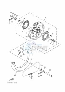 YZ125 (B4XE) drawing REAR WHEEL