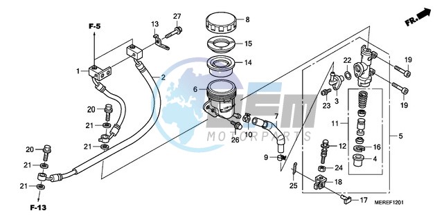 REAR BRAKE MASTER CYLINDER (CBF600SA/NA)