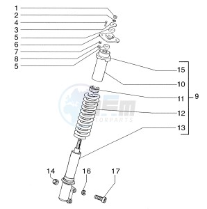 Sfera 125cc drawing Shock absorber