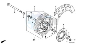 FES1509 Europe Direct - (ED) drawing FRONT WHEEL (FES125)(FES150)