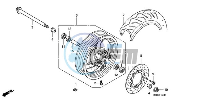 FRONT WHEEL (FES125)(FES150)