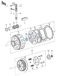 KX 125 A (A4-A5) drawing CLUTCH -- 78-79 KX125-A4_A5- -