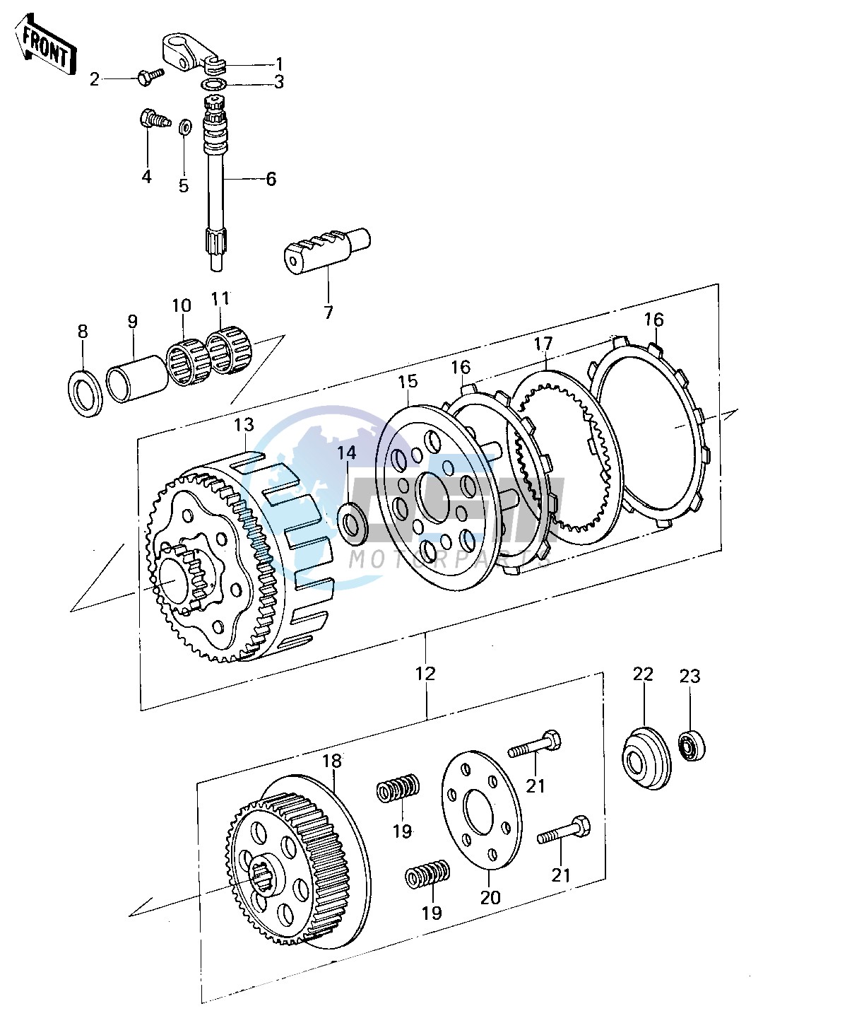 CLUTCH -- 78-79 KX125-A4_A5- -