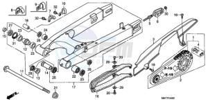 XL1000VA9 France - (F / ABS CMF) drawing SWINGARM