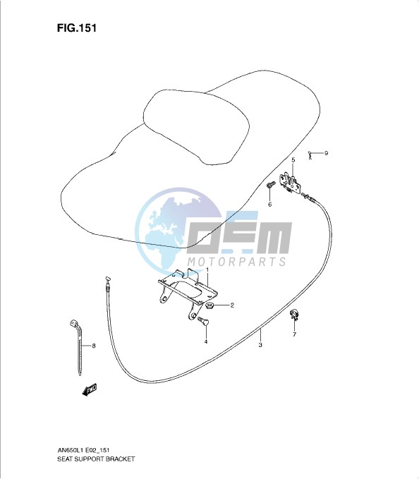 SEAT SUPPORT BRACKET (AN650AL1 E19)