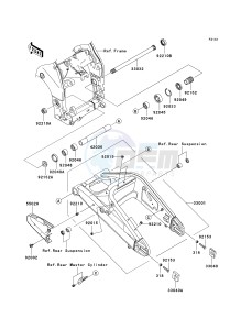 ZX 1000 C [NINJA ZX-10R] (C2) C2 drawing SWINGARM