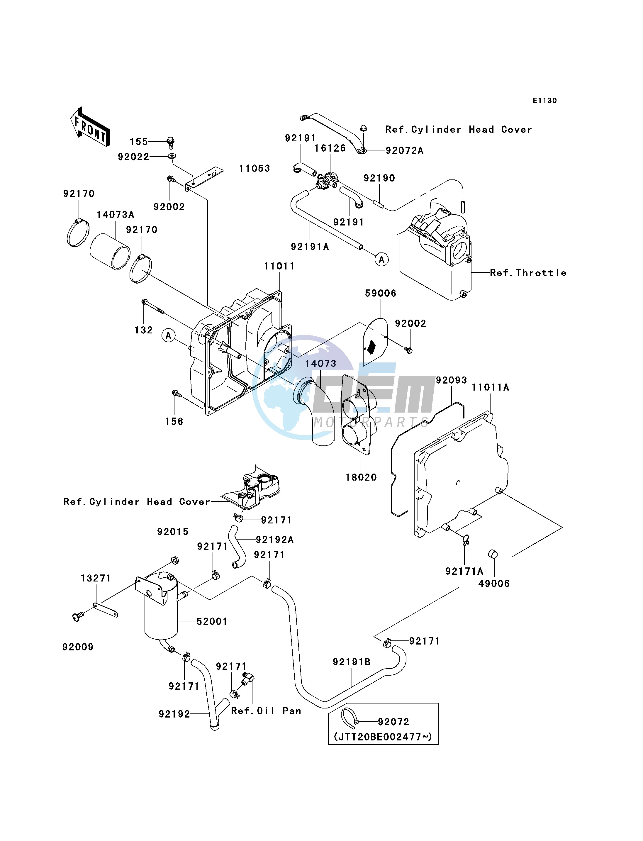 INTAKE SILENCER-- JT1200-B1- -