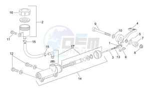 RS 50 drawing Rear master brake cylinder