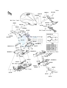 ZR 1000 B [Z1000] (7F-8F) 0B8F drawing SIDE COVERS_CHAIN COVER-- B8F- -