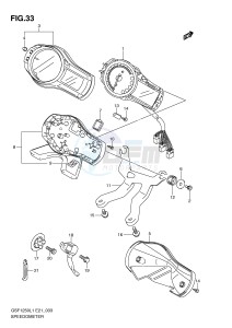 GSF1250 (E21) Bandit drawing SPEEDOMETER (GSF1250L1 E21)