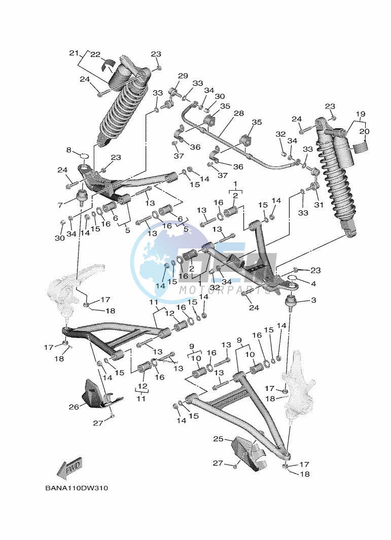 FRONT SUSPENSION & WHEEL