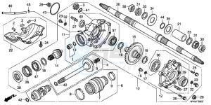 TRX420FMC drawing REAR FINAL GEAR