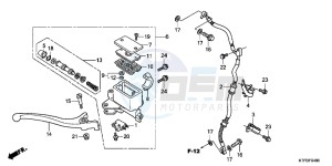 SH125RB drawing FR. BRAKE MASTER CYLINDER