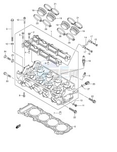 GSX1300R (E2) Hayabusa drawing CYLINDER HEAD