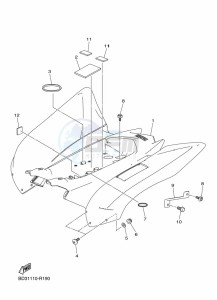 YFM90R (BD3J) drawing REAR FENDER