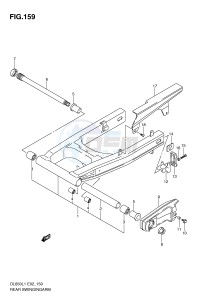 DL650 (E2) V-Strom drawing REAR SWINGING ARM