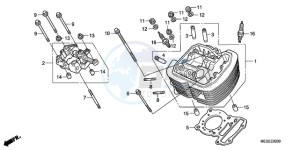 VT750C9 Australia - (U / MK) drawing FRONT CYLINDER HEAD