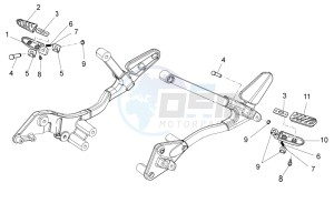 Stelvio 1200 - NTX - ABS 1200 drawing Rear footrests