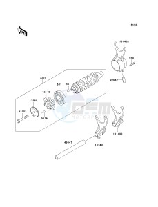 VN 1600 B [VULCAN 1600 MEAN STREAK] (B6F-B8FA) B8FA drawing GEAR CHANGE DRUM_SHIFT FORK-- S- -