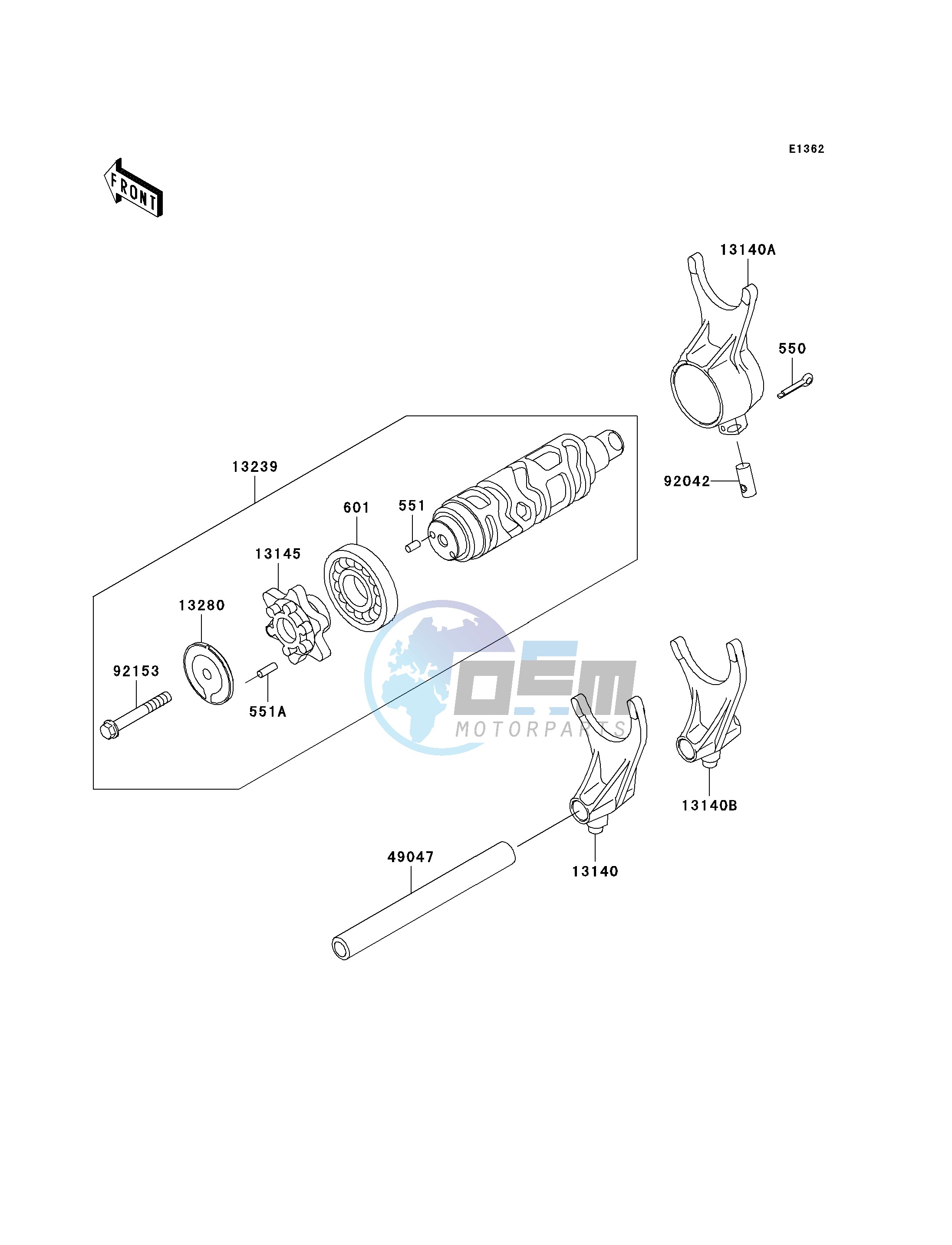 GEAR CHANGE DRUM_SHIFT FORK-- S- -