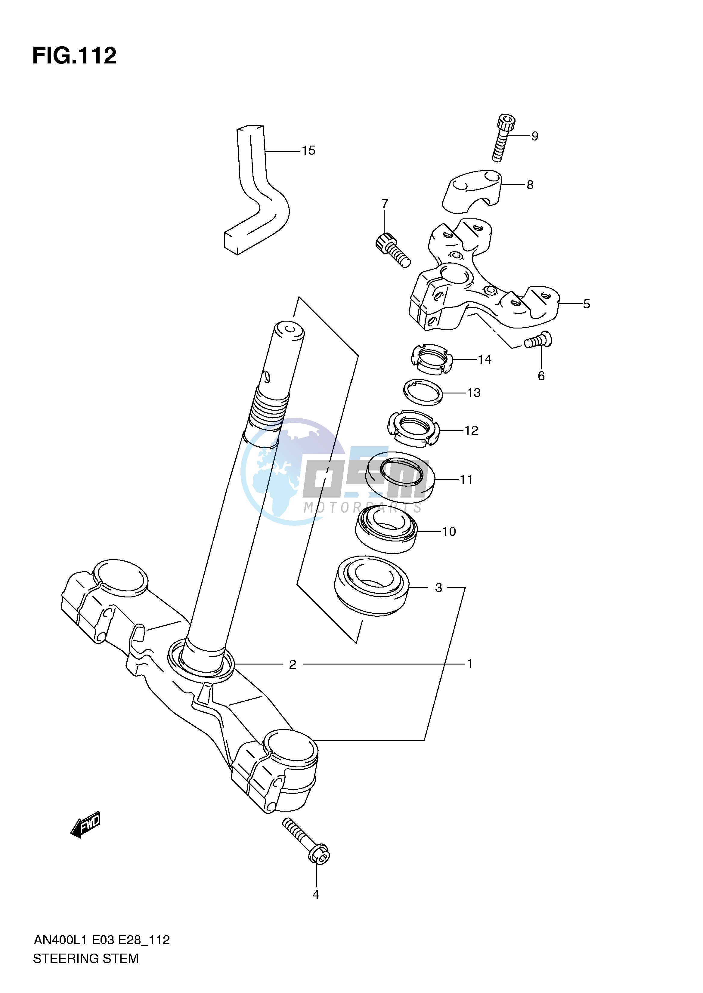 STEERING STEM (AN400L1 E33)