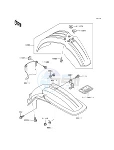 KX 500 E [KX500] (E9) [KX500] drawing FENDERS