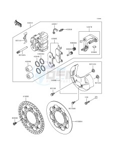 KX 125 J [KX125] (J2) [KX125] drawing FRONT CALIPER