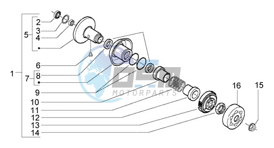 Driven pulley