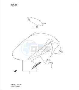 SV650/S drawing FRONT FENDER (SV650SAL1 E24)