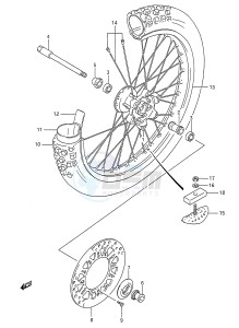 RM250 (E28) drawing FRONT WHEEL (MODEL K L M)