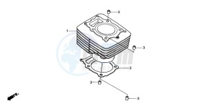 TRX350TE FOURTRAX ES drawing CYLINDER