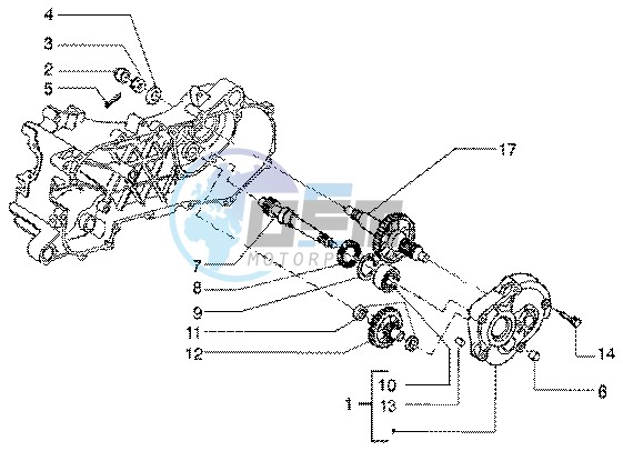 Rear wheel shaft