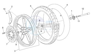 Scarabeo 50 2t (eng. Minarelli) drawing Front wheel