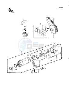 KLT 200 B [KLT200] (B1) | SOLID AXLE [KLT200] drawing STARTER MOTOR_STARTER CLUTCH