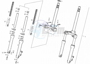 ATLANTIS CITY - 50 cc VTHAL1AE2 Euro 2 2T AC FRA drawing Front fork (Positions)