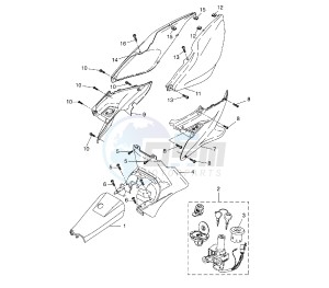 YQ AEROX 50 drawing SIDE COVERS