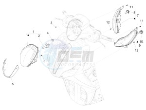 Medley 125 4T ie ABS (EMEA) drawing Front headlamps - Turn signal lamps