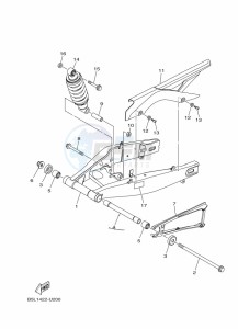 YZF250-A (B6P4) drawing REAR ARM & SUSPENSION