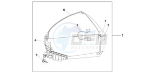 CBF1000A UK - (E / MKH) drawing 45L TOP BOX COOL WHITE