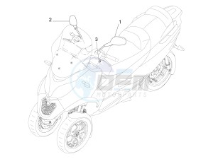 MP3 300 ie E4 LT BUSINESS - SPORT ABS (EMEA) drawing Driving mirror/s