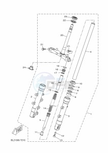 YP125RA XMAX 125 TECH MAX (B9Y3) drawing FRONT FORK